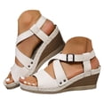 thumbnail image 3 of DAFEI Sandales Femmes Habillées à Plateforme Compensée Sandales Légères d'Été à Bride Sandales Décontractées de Vacances Augmenter la Hauteur Chaussures Rétro de Villégiature, 3 of 8