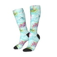 thumbnail image 2 of Daiia Sports Socks Dragonfly Floral Printed Novelty Crew Socks for Men Women Knee High Socks Cotton Socks Soft & Breathable Support Unisex Socks, 2 of 9