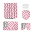 thumbnail image 1 of SIYTUAU Waterproof Shower Curtain Four Piece Set For Bathroom Dry And Wet Separation Non Slip Mat Set Stylish And Easy To Clean, 1 of 5