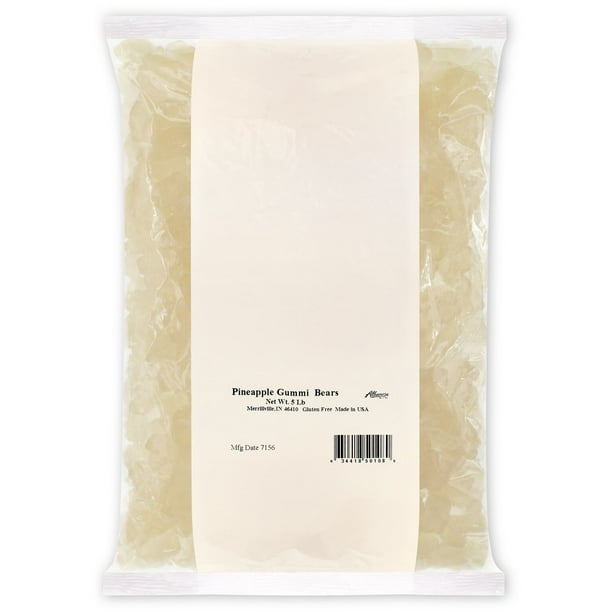 Pineapple Gummi Bears Bulk Candy, 5 Lb