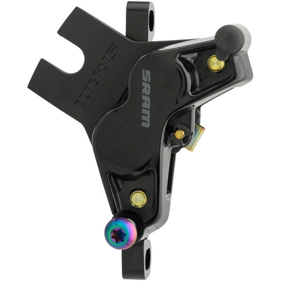 SRAM G2 Ultimate Disc Brake Caliper Assembly - Post Mount, Gloss Black with Rainbow Hardware, A2