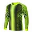 thumbnail image 2 of YONGHS Kids Goalie Shirt Soccer Goalkeeper Jersey Football Training Uniform Sport Workout Tee Fluorescent Green 11-12, 2 of 6