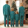 thumbnail image 4 of Christmas Family Matching Pajamas Set Snowflake and String Lights Print Long Sleeves Shirt and Pant, 4 of 10