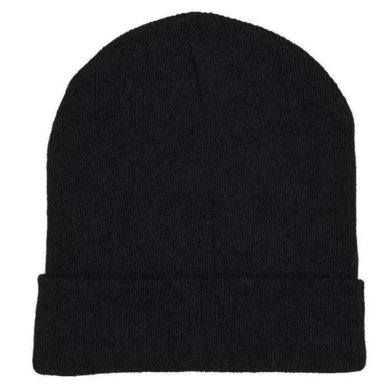 48 Pack Knit Beanies Hats Winter Warm Knitted Cuffed Skull Cap Unisex Acrylic 48 Pack Winter Beanies, Bulk Cold Weather Warm Knit Skull  main image 3