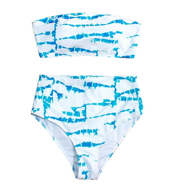 Aayomet Plus Size Bathing Suit for Women Bikini Two-piece Summer Coral  Bikini Women's Swimwears (White, XXL)