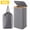 Gray, variant on Norcho 100L Laundry Basket with Lid, Large Foldable Laundry Hamper with Bamboo Handles and Removable Bag, Black