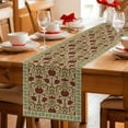 thumbnail image 5 of Table Runner - 72 Inch Long, Boho Floral Kitchen Dining Table Runner Dresser Scarves, Modern Geometric Ethnic Abstract Flowers Red Green Farmhouse Decor for Coffee Tables Wedding Party Banquet, 5 of 8