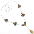 thumbnail image 3 of Desiregem Citrine Briolette Drop & Smoky Quartz 925 Silver Necklace Adult Women Jewelry SDN1440, 3 of 6