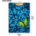 thumbnail image 2 of FMSHPON Beautiful Butterfly Clipboard Hardboard Wood Nursing Clip Board and Pull for Standard A4 Letter 13x9 inches, 2 of 5
