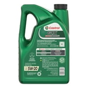 Castrol GTX High Mileage 5W-20 Synthetic Blend Motor Oil, 5 Quarts