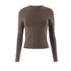 thumbnail image 2 of Gibobby Camisa De Invierno Camisa de cuello redondo para mujer, camisetas básicas ajustadas de manga larga, camisetas de capa de punto, ropa de calle de moda（Caqui， L), 2 of 5