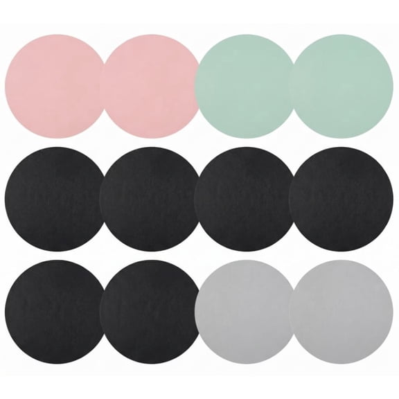 12pcs Round Mouse Pad Office Desktop Minimalist Waterproof Easy-to-Clean Non-Slip Small Fresh Style Desk Mat for Computer Laptop