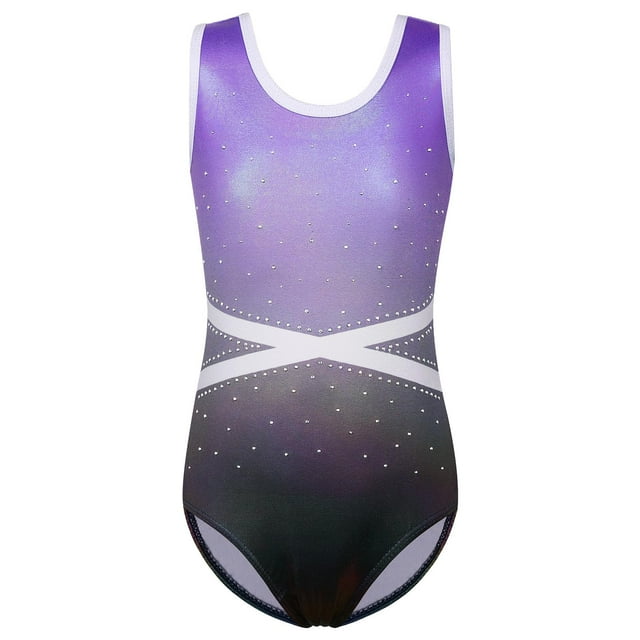 Maillot de gimnasia BAOHULU Shiny Diamond Metallic Girls