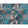 thumbnail image 5 of oneOone Viscose Jersey Teal Green Fabric Check Patchwork Craft Projects Decor Fabric Printed By The Yard 60 Inch Wide, 5 of 5