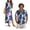 Blue Monstera Leaf, variant on KUIFORTI Couple Matching Outfits Abstract Leaf Fashionable Mens Casual Shirts Hawaii Dress Breathable Short Sleeve Button Down with Soft Fabric for Summer Vacation Trip