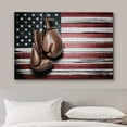 thumbnail image 3 of wall26 Canvas Print Wall Art Wood Panel Effect American Flag Vintage Retro Boxing Gloves Sports Fitness Photography Realism Decorative Scenic Multicolor for Living Room, Bedroom, Office - 32x48, 3 of 5