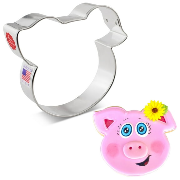 Ann Clark Pig Face Cookie Cutter 4", Made in USA