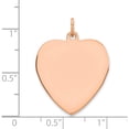 thumbnail image 3 of Ss/Rose Plated Sterling Silver Rg Engraveable Heart Polished Front/Satin Back Disc Made In United States qm393r/27, 3 of 5