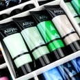 thumbnail image 2 of AUREUO Green Acrylic Paint Set - 8 Colors 0.71 Fl Oz / 21ml Tubes Earth Tone Forest Green Paints for Landscapes Crafts,Gift for Painters, 2 of 7