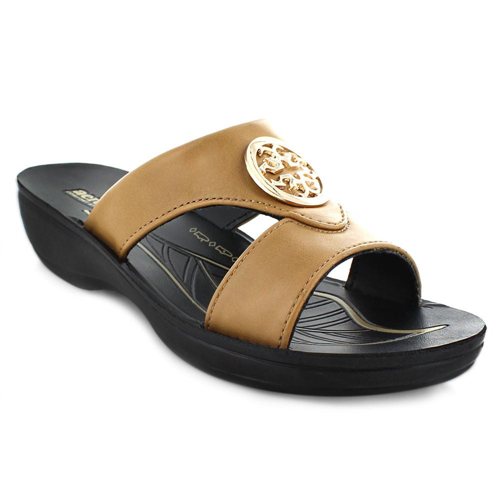 Aerosoft Aerosoft Taboo Open Toe Comfortable Slide Sandals for Women