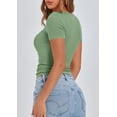 thumbnail image 2 of Remera PRETTYGARDEN 2025 Slim Fit Henley con Botones en Verde Salvia Talle S, 2 of 8