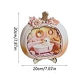 thumbnail image 2 of Pink Pumpkin Shaped 2D Wooden Ornament with LED Light, Mini Ghost Room Scene Woodcraft, Cute Pastel Halloween Desktop Decor for Tiered Tray, Shelf, Fall Home Party Decoration, 2 of 5