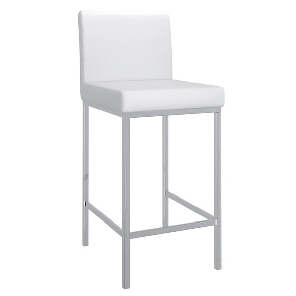 Set of 2 Modern Counter Stools, Black