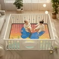 thumbnail image 2 of WOBOGO Blue Butterfly Baby Playmats Extra Large Waterproof Rollable Activity Pads for Toddlers 50×50inch, 2 of 7