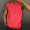 thumbnail image 2 of HCNTES Mens Sleeveless Tank Tops Workout Gym Shirts Vintage Style T-Shirt Tank tops(L,Pink), 2 of 8