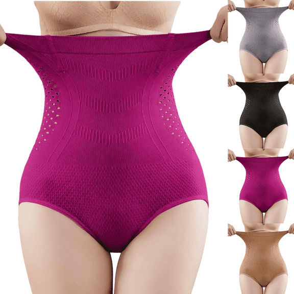Tummy Control Shapewear Panties for Women High Waisted Body Shaper Panties Seamless Shapewear Underwear Girdle Panty,Purple 2XL