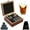 double cup, variant on opvise Whisky Stones Glasses Single/Double Cup Gift Set Chilling Rocks Ice Cubes Cool Drinks Christmas Gift Birthday Present without Dilution with Wooden Box double cup