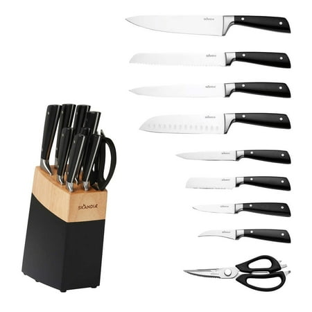 Skandia Constract 10-Piece Knife Block Set, Black MAY HAVE MISSING PIECES
