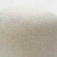 thumbnail image 3 of Round Boucle Upholstered Ottoman Chair, Footstool with Soft Padded Seat, Fully Assembled Modern Sofa Couch Footrest, Extra Seating for Bedroom Entryway, Taupe(18.5" D x 23" W x 16.5" H), 3 of 13
