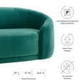 thumbnail image 3 of Sofa, Teal Blue, Velvet, Modern Contemporary, Mid Century Living Hotel Lounge Cafe Lobby, 3 of 8