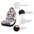 thumbnail image 6 of Car Seat Covers Are Protected From Dust And Spillage And Elastic Straps Are Easy To Install For Easy Car Suv Truck Delivery Aliceblue Geometric Patterns_4 2 Pcs, 6 of 8