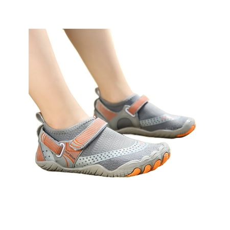 

Lacyhop Womens Mens Water Shoes Slip On Beach Shoe Barefoot Aqua Socks Summer Comfort Flats Athletic Quick Dry Gray 2.5Y
