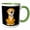 Green/White, variant on 3drose, Funny Lab Mix Rescue Dog Cartoon, 15oz Mug