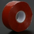 thumbnail image 3 of Cinta de silicona autofusionable, cinta resistente al agua, cinta adhesiva fuerte para reparación de tuberías de emergencia de manguera, unión de plomería, 2,5 cm de ancho, rojo/blanco(rojo), 3 of 8