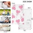 thumbnail image 3 of Dreamtimes Romantic Heart Printing Hand Towels, 2 PCS Pack 16 x 28 Inches Extra Absorbent Pure Cotton Towels, Super Soft Hand Towel for Bathroom, Hotel, Kitchen, Gym, 3 of 7
