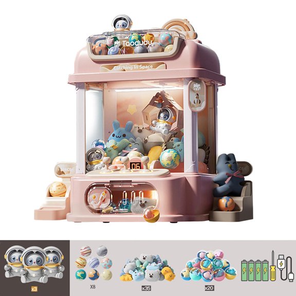 Máquina de garra de mesa, máquina electrónica de garra de Arcade, Mini juego dispensador de dulces de cápsulas para niñas, niños, fiesta de regalo estilo F