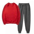thumbnail image 2 of Besolor Ensembles 2 Pcs pour Femmes Survêtements Décontractés Chandail à Col Rond et Pantalon de Jogging Ensembles d'Entraînement Survêtements, 2 of 5