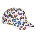 thumbnail image 3 of Naloa Original Classic Low Profile Hat Men Women Baseball Cap Dad Hat Adjustable Unconstructed Cartoon Monster Trucks1 Print Cap, 3 of 9