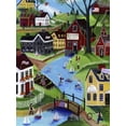 thumbnail image 2 of Art.com Brookside American Folk Art Town Giclee Print by Cheryl Bartley, 12" x 16", 2 of 4