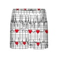 thumbnail image 6 of Tnhcen Women's Valentine's Day Pajama Set Button Front Short Sleeve Printed Heart Design 95% Polyester 5% Spandex Milk Silk Sleepwear (S-2XL), 6 of 8