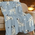 thumbnail image 4 of Dalmatian Blanket Super Cozy Soft Dalmatian Throw Blanket Warm Plush Fluffy Spotted Dog Stuff Gifts for Women Girls Fleece Flannel Gift Blankets for Kids Adults 80"X60", 4 of 6