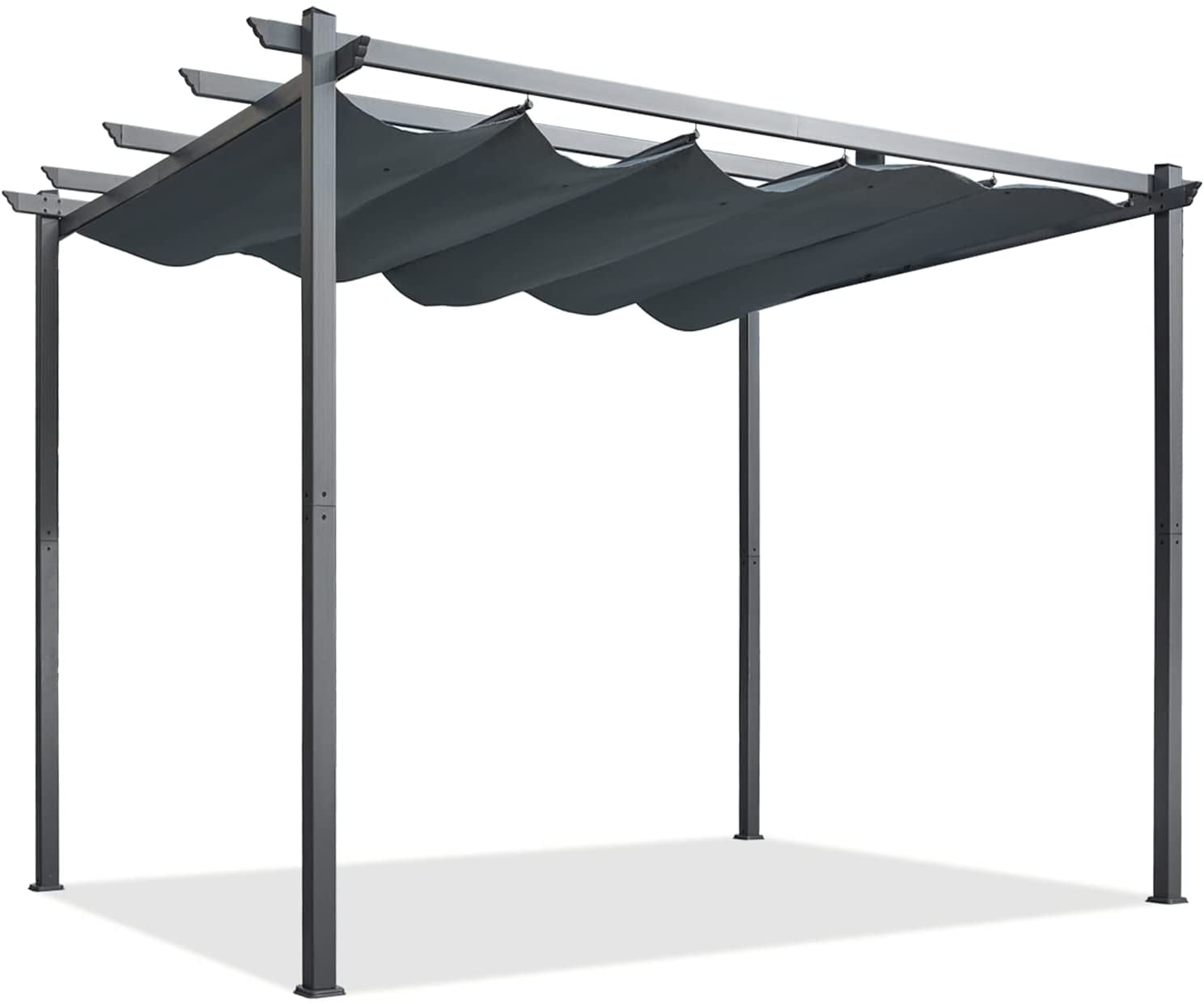 Afkorten ring Mevrouw Mellcom 10'x10' Outdoor Patio Pergola with Retractable Canopy - Walmart.com