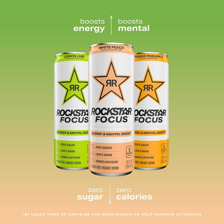 Rockstar Focus Sugar Free Orange Pineapple Energy Drink with