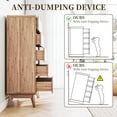 thumbnail image 4 of FIAKOA 50” Tall 5 Drawer Dresser for Bedroom,Farmhouse Storage Chest of Drawers for Livingroom , Oak, 4 of 8