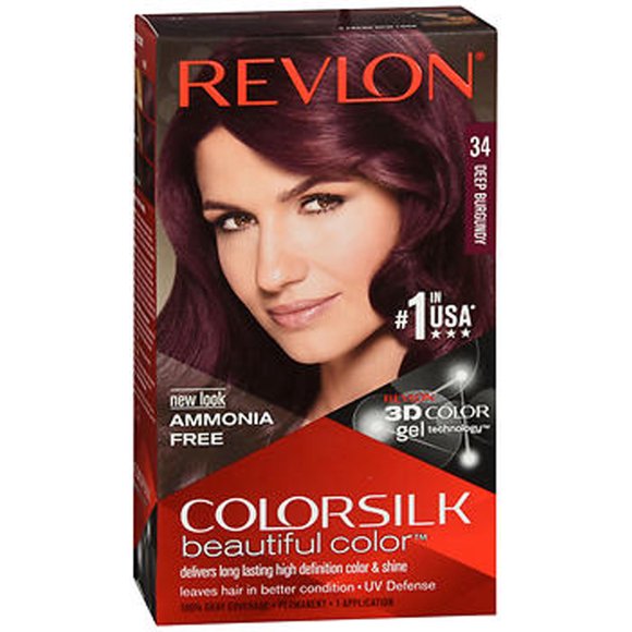 Revlon Colorsilk Beautiful Color For Unisex 34 Burgundy, Deep Burgundy-34, 1 Count