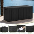 thumbnail image 4 of Joxxoaa 80 Gallon Resin Deck Box, Lockable Patio Outdoor Storage Box for Furniture, Garden Tools and Tools Storage, Waterproof Outside Storage Box - Black, 4 of 7